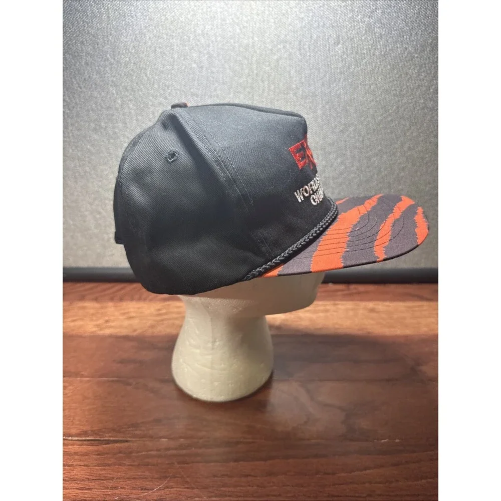 Exxon World Sports Car Championship Gas Oil Trucker Snapback Ball Cap Hat Vtg
